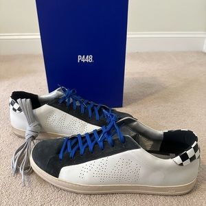 Men's P448 John White Chess Shoes size 15 made in Italy